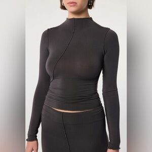 The Line by K Zane Top in Deep Grey